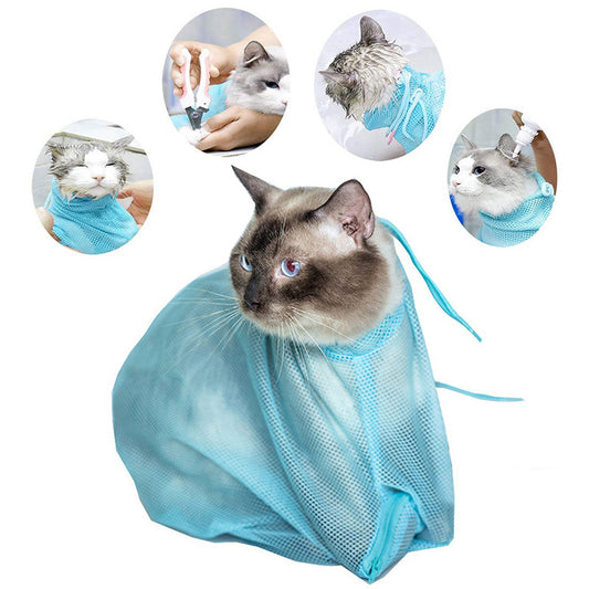 Polyester Cat Washing Shower Mesh Bags - Pet Parade Point