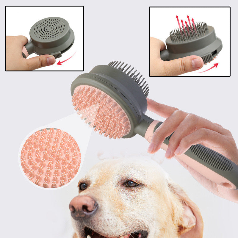 Pet Hair Removal Comb Cat Brush Self Cleaning - Pet Parade Point