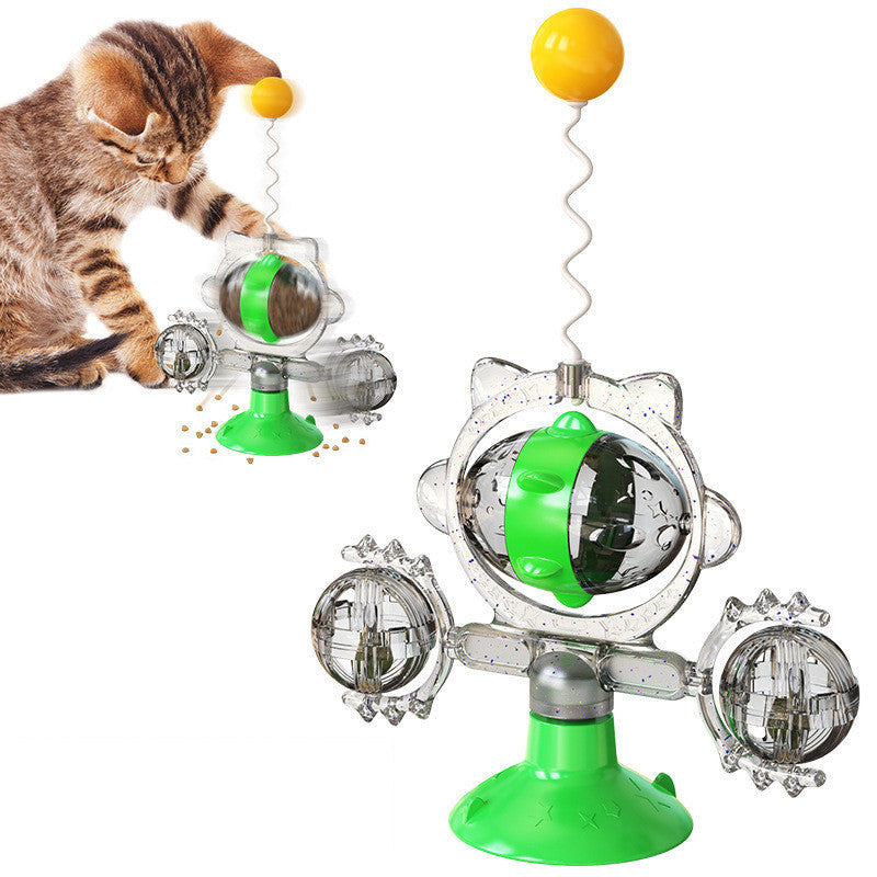 Pet Supplies Cat Pinwheel Toy Sucker Leaky Ball - Pet Parade Point